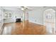 Living room with hardwood floors and fireplace at 10308 Forest Hills Dr, Tampa, FL 33612