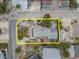 Aerial view of property and lot dimensions at 130 90Th Ave, Treasure Island, FL 33706