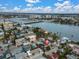 Aerial view of the property and its surroundings, near the water at 130 90Th Ave, Treasure Island, FL 33706