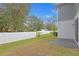 Private backyard with grassy area and fence at 2146 Laceflower Dr, Brandon, FL 33510