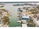 Aerial view of waterfront property with homes and boats at 316 16Th Ave, Indian Rocks Beach, FL 33785