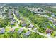 Aerial view of a residential neighborhood with houses and lush green landscape at 3238 Mela Ct, Holiday, FL 34691