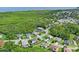 Aerial view of houses near a waterfront community with lush greenery at 3238 Mela Ct, Holiday, FL 34691