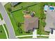 Aerial view of house with backyard oasis and pool at 3238 Mela Ct, Holiday, FL 34691