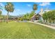 Large backyard with pool, patio, and lush landscaping at 5906 N Kenneth Ave, Tampa, FL 33604