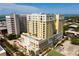 Aerial view showcasing the building's modern design and pool at 628 Cleveland St # 1201, Clearwater, FL 33755