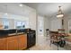 Kitchen with granite countertops and black appliances at 628 Cleveland St # 1201, Clearwater, FL 33755