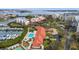 Aerial view showing resort amenities, including pool and marina at 7893 Sailboat Key S Blvd # 304, South Pasadena, FL 33707
