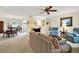 Formal dining room with a wood table, chairs, and chandelier at 8086 Annwood Rd, Seminole, FL 33777