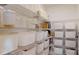 Well-organized pantry with ample shelving and storage containers at 10251 Carloway Hills Dr, Wimauma, FL 33598