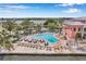 Resort-style pool with ample seating and waterfront views at 107 Seahorse Se Dr # A, St Petersburg, FL 33705