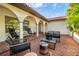 Inviting front patio with brick pavers and comfortable seating at 1200 80Th S St, St Petersburg, FL 33707