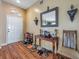 Inviting entryway with a console table and shoe storage at 12308 Adventure Dr, Riverview, FL 33579