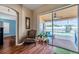 Cozy living room with access to backyard and pool at 12308 Adventure Dr, Riverview, FL 33579
