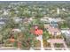 Aerial view showing a home's location and surrounding neighborhood at 1545 Park N St, St Petersburg, FL 33710