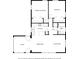 2-bedroom, 1-bathroom floor plan with kitchen and living area at 1642 49Th N Ave, St Petersburg, FL 33714