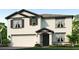 Two-story house with white siding, dark gray accents, and a two-car garage at 17355 Wheatberry Blvd, Parrish, FL 34219