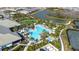 Aerial view of community pool and clubhouse at 4639 Garofalo Rd, Wesley Chapel, FL 33543