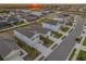 Aerial view of a residential neighborhood with houses and streets at 5913 Laurelcrest Gln, Palmetto, FL 34221
