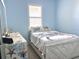 Light blue bedroom with a crab bedding set and white dresser at 5914 Fiore Dr, Bradenton, FL 34208