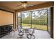 Enjoy a relaxing screened patio with outdoor seating at 5914 Fiore Dr, Bradenton, FL 34208