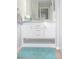 Clean bathroom with white vanity and marble top at 6033 34Th W St # 45, Bradenton, FL 34210