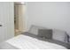 Spacious bedroom with a double bed and gray bedding at 6033 34Th W St # 45, Bradenton, FL 34210