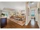 Elegant dining room with chandelier and hardwood floors at 11465 Bitola Dr, Odessa, FL 33556