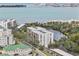 Aerial view of the building and waterfront property at 220 Belleview Blvd # 607, Belleair, FL 33756