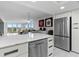 Modern kitchen with stainless steel appliances and white cabinetry at 220 Belleview Blvd # 607, Belleair, FL 33756