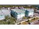 Aerial view of a teal modern townhouse at 2819 1St S Ave, St Petersburg, FL 33712