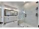Modern bathroom with double vanity, large shower, and gray tile at 2819 1St S Ave, St Petersburg, FL 33712