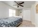 Bedroom with double bed, ceiling fan, and tiled floor at 331 25Th S St, St Petersburg, FL 33712