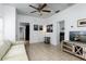 Bright living room features a comfy sofa and tile floors at 331 25Th S St, St Petersburg, FL 33712