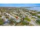 Aerial view showcasing home's location near the water at 3926 Indianapolis Ne St, St Petersburg, FL 33703