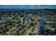 Aerial view of home nestled in a waterfront community at 5265 Denver Ne St, St Petersburg, FL 33703