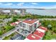 Aerial view of the property showing building and parking at 6365 Bahia Del Mar Blvd # 604, St Petersburg, FL 33715