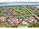 Wide aerial view of the community and surrounding golf course at 6365 Bahia Del Mar Blvd # 604, St Petersburg, FL 33715