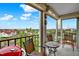 Spacious balcony with patio furniture and grill, offering scenic views at 6365 Bahia Del Mar Blvd # 604, St Petersburg, FL 33715