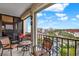 Enjoy outdoor dining on this balcony overlooking a beautiful landscape at 6365 Bahia Del Mar Blvd # 604, St Petersburg, FL 33715