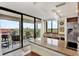 Kitchen with granite countertops and access to a balcony at 6365 Bahia Del Mar Blvd # 604, St Petersburg, FL 33715