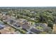 Birds-eye view of the property in a residential neighborhood with mature trees at 731 Brittany Park Blvd, Tarpon Springs, FL 34689