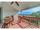 Deck overlooking the water with seating area at 905 Hidden Harbour Dr, Indian Rocks Beach, FL 33785