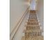 Staircase with patterned carpet runner and white railing at 905 Hidden Harbour Dr, Indian Rocks Beach, FL 33785
