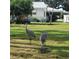 Two sandhill cranes in a spacious front yard at 9608 41St N St # 2, Pinellas Park, FL 33782