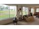 Living room features large windows and a view of the backyard at 9608 41St N St # 2, Pinellas Park, FL 33782