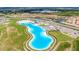 Aerial view of Southshore Bay community, highlighting the lagoon at 16909 April Plush Dr, Wimauma, FL 33598