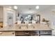 Granite countertop kitchen island with double sink at 16909 April Plush Dr, Wimauma, FL 33598