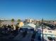 Aerial view of waterfront homes and the city at 255 Dolphin Pt # 511, Clearwater Beach, FL 33767