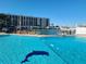 Community pool overlooking the marina at 255 Dolphin Pt # 511, Clearwater Beach, FL 33767